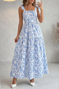 Megan Waist Flared Maxi Dress-Threaded Pear