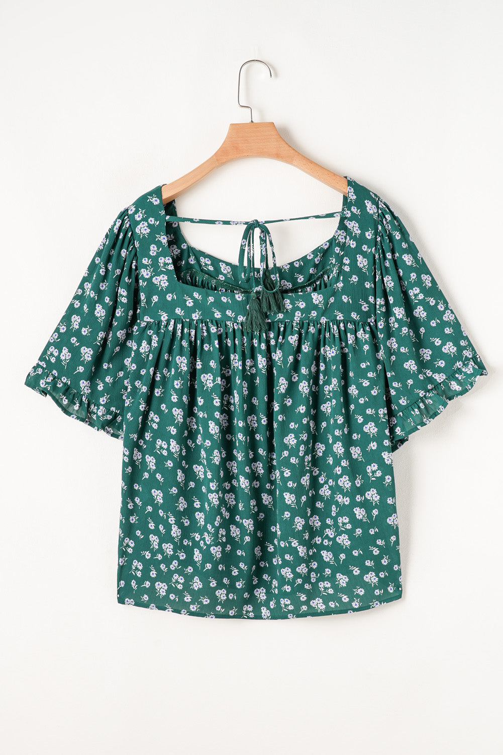 Adelynn Square Ruffled Trim PLUS Blouse