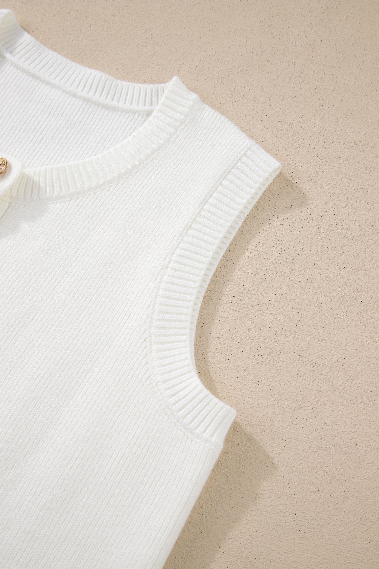 Adeline Color Sleeveless Knit Sweater-Threaded Pear
