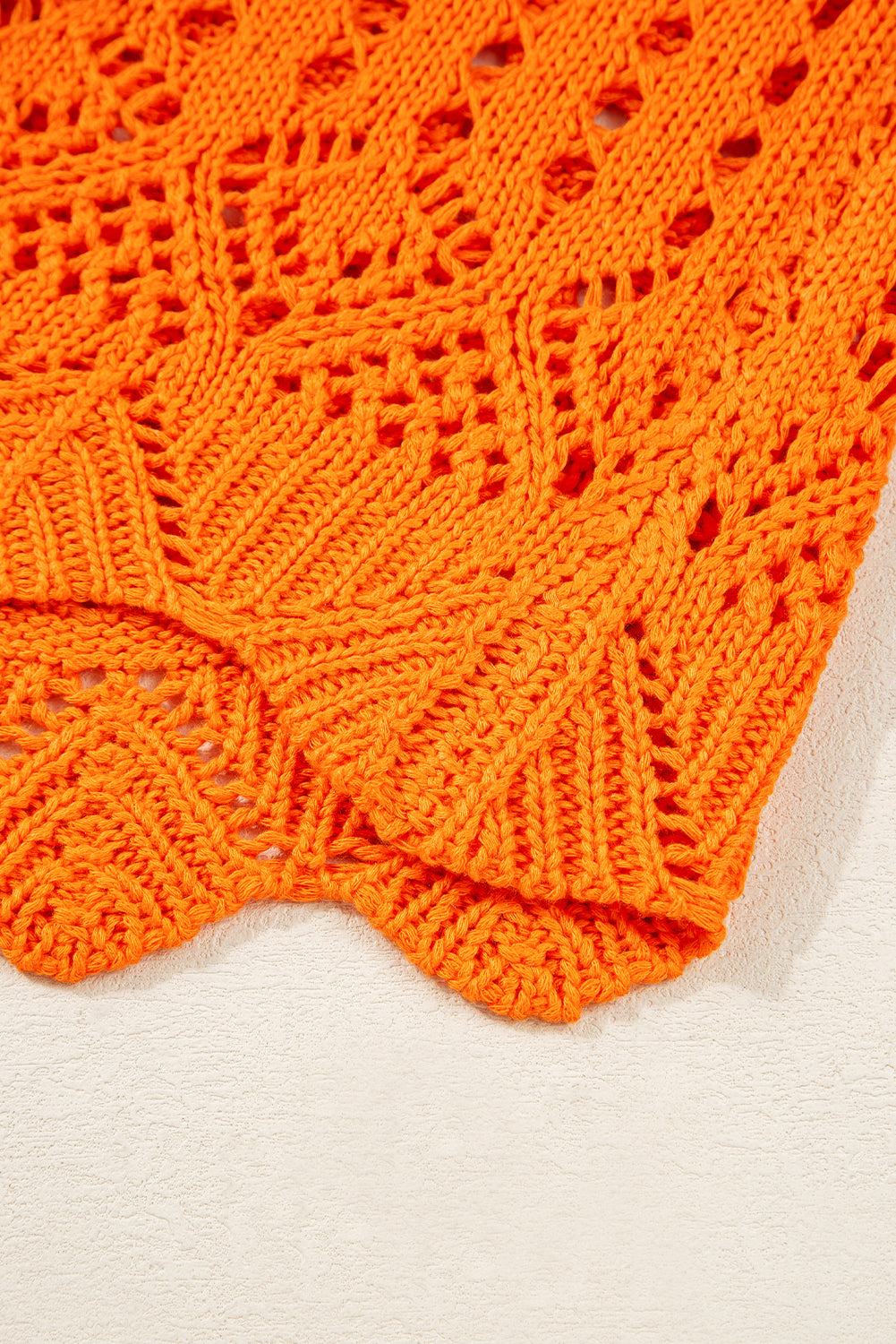 Emerson Crochet Scallop Edge Sweater