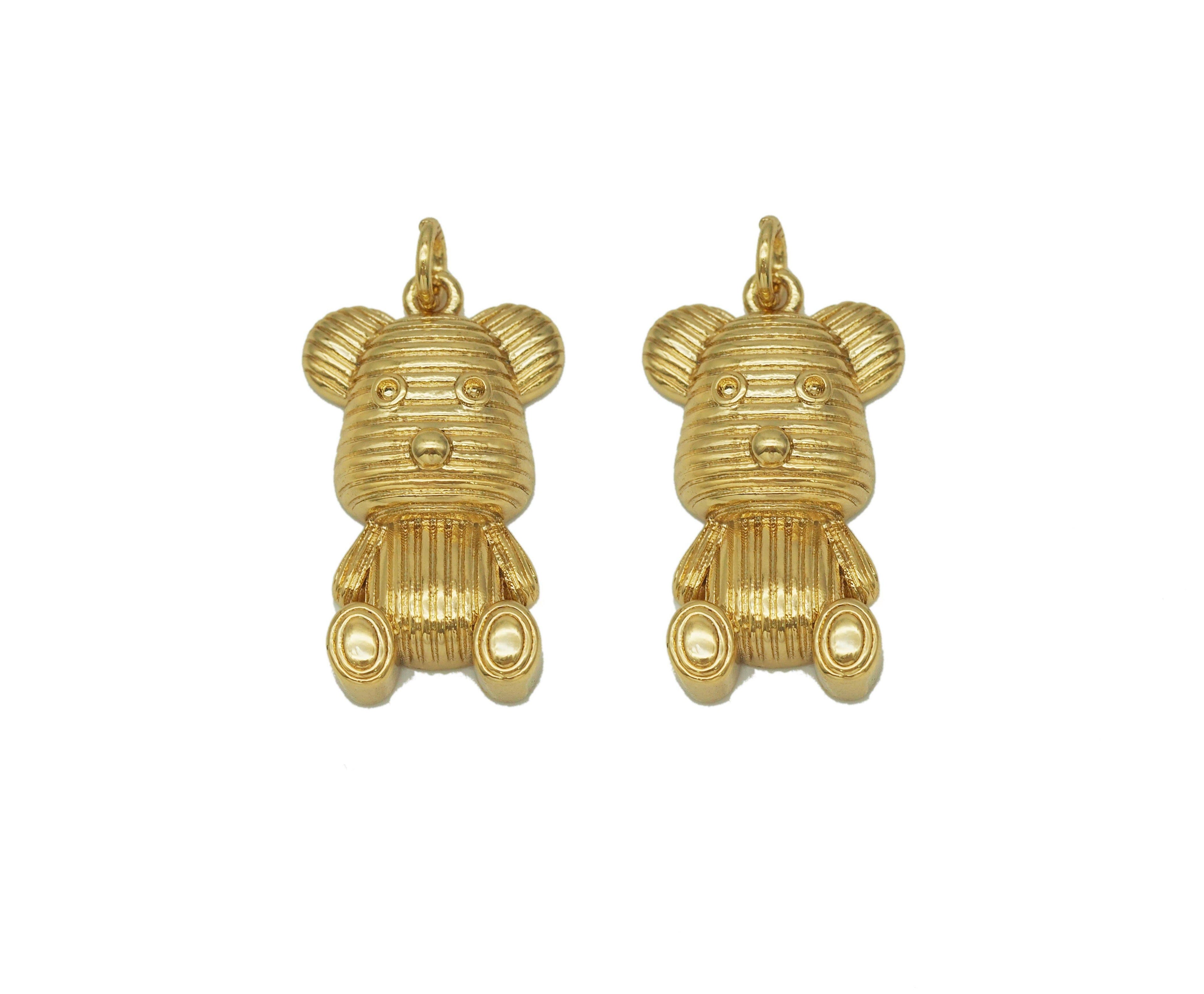 Gold Gloomy Bear Charm, Sku#F1476C