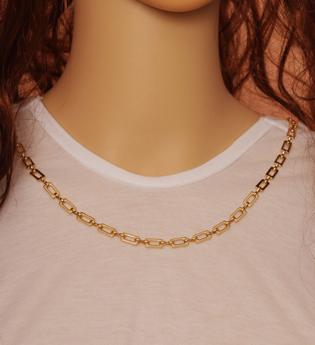 High Quality Rectangle Link Chain by Yard, sku#LS33