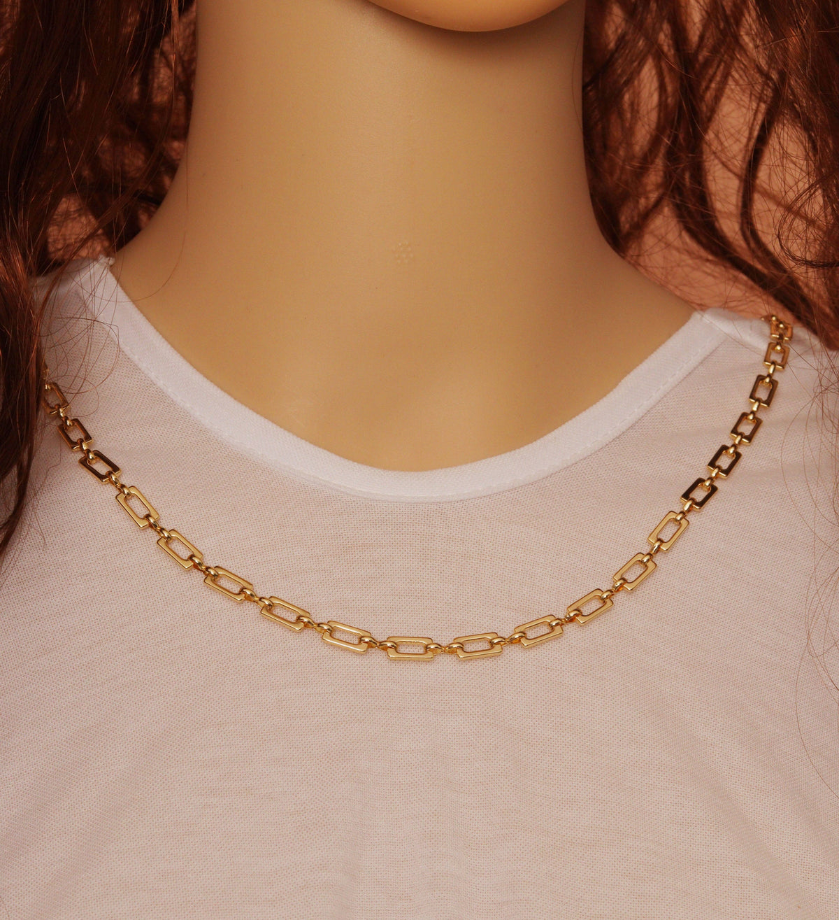 High Quality Rectangle Link Chain by Yard, sku#LS33