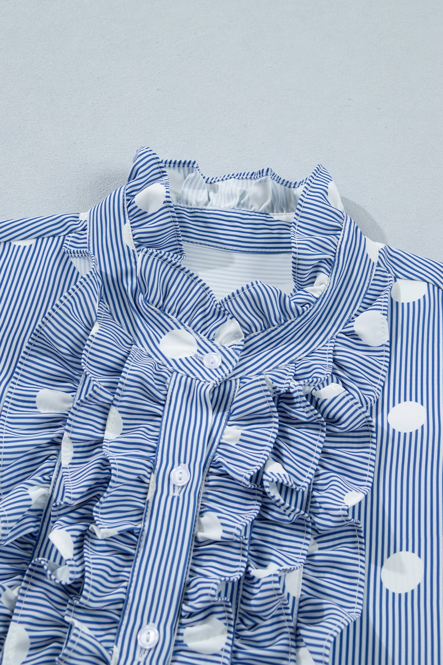 Alaina Pleated Ruffle Sleeve Shirt