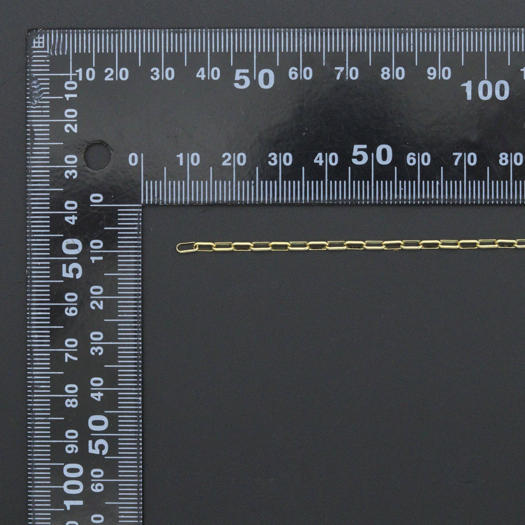 Gold Silver Thin Paperclip Chain by yard, sku#LX811