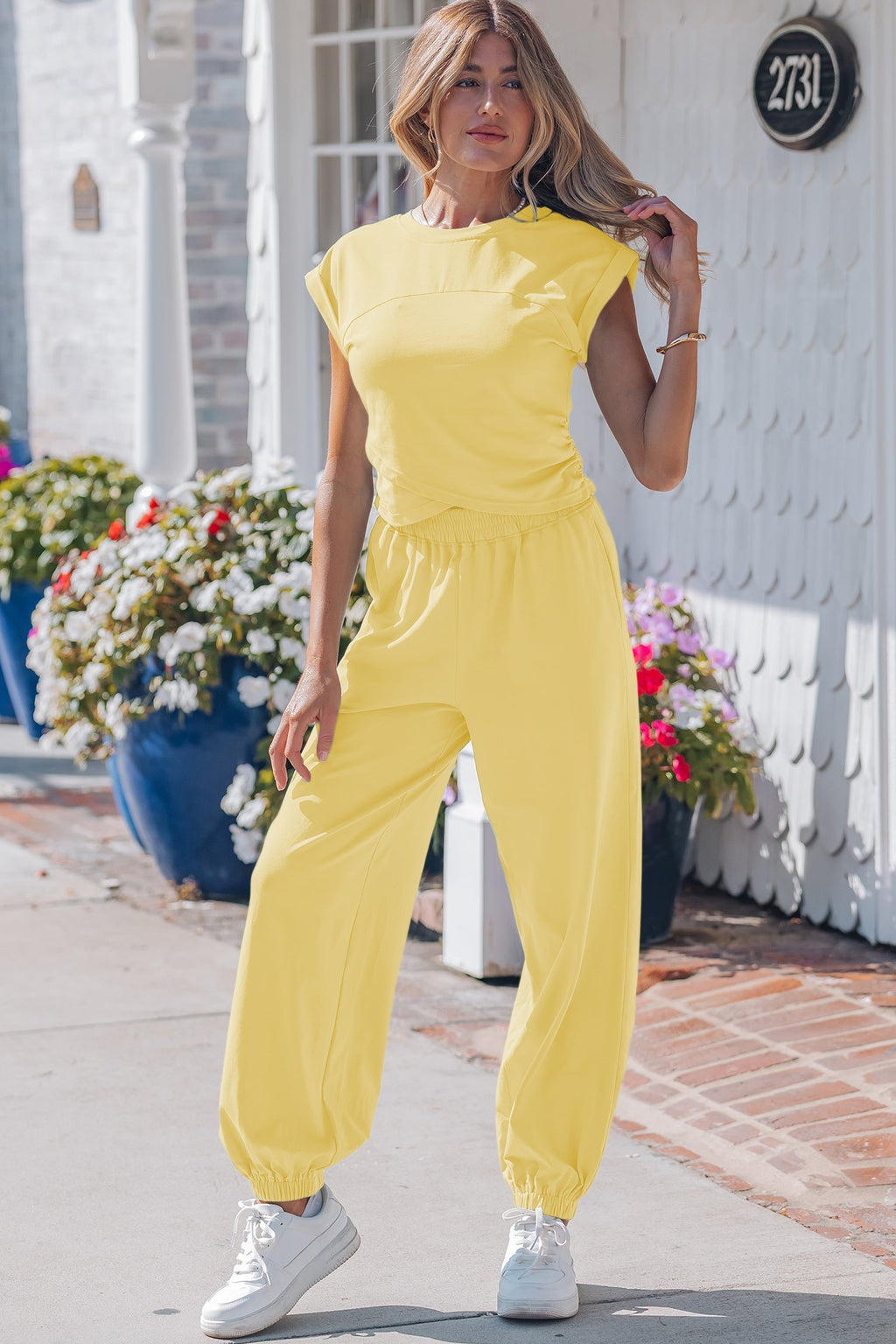 Kaitlyn Color Cropped Top Set