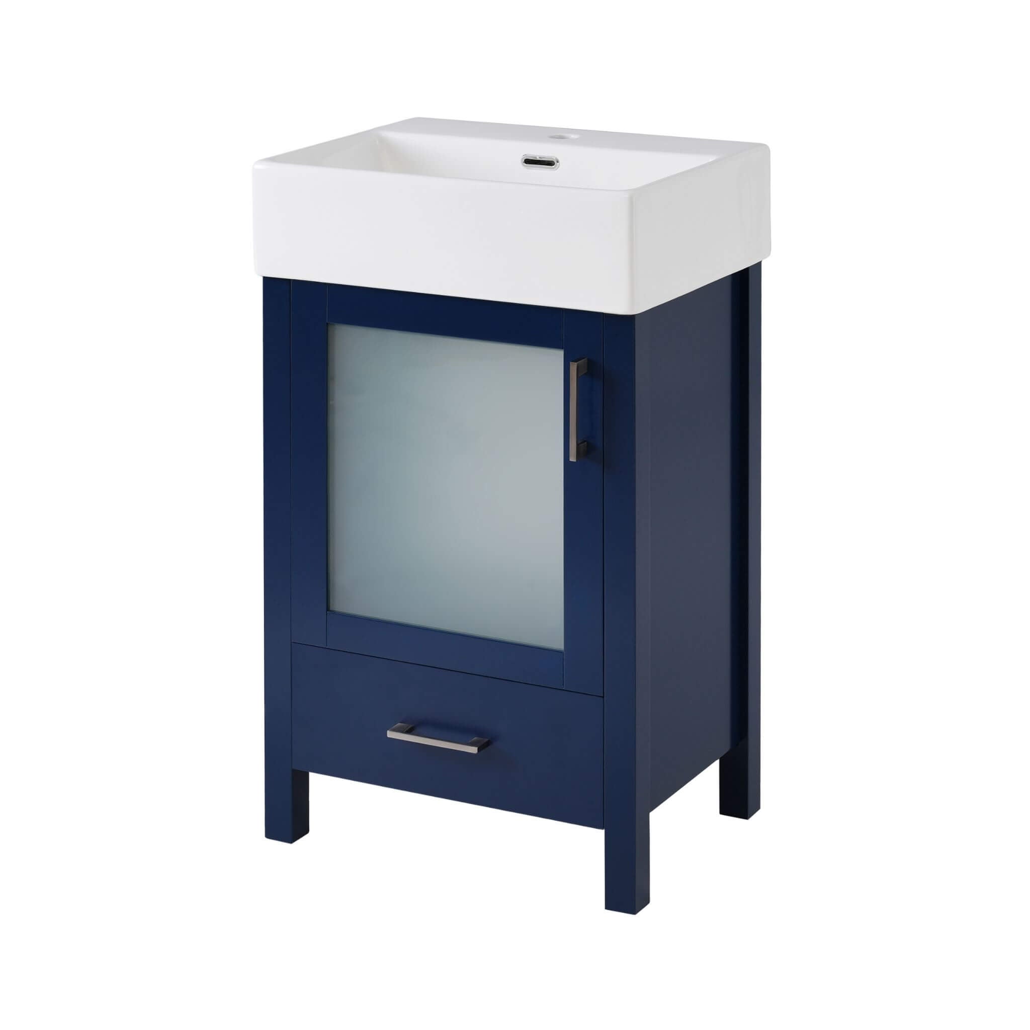 Alora 20-Inch Modern Bathroom Vanity With Ceramic Sink And Storage Cabinet (SAK39851)