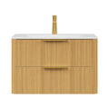 Alora Luxury 30/36-Inch Sintered Stone Floating Bathroom Vanity With Sink (SAK62871)