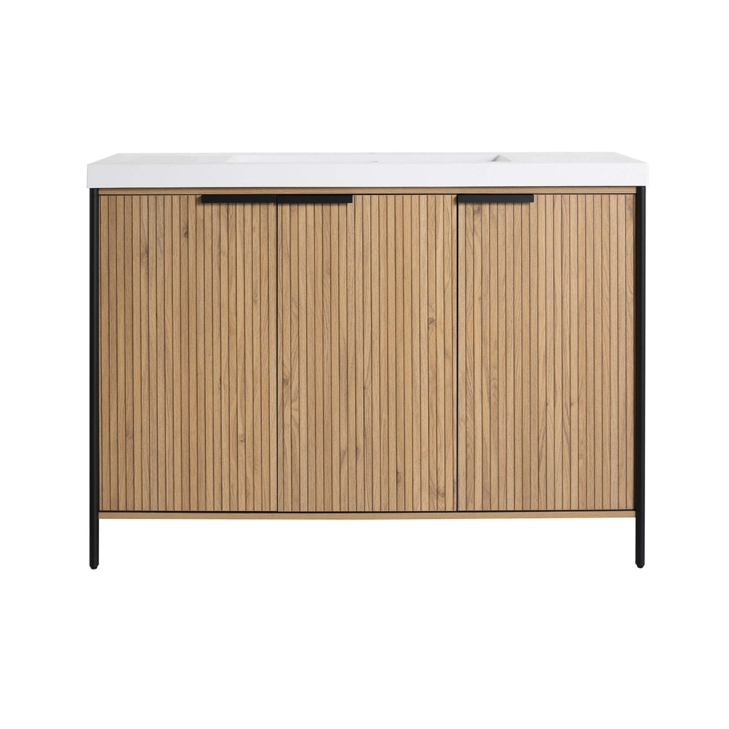 Alora 48-Inch Modern Light Coffee Freestanding Vanity With Resin Sink (SAK71630)
