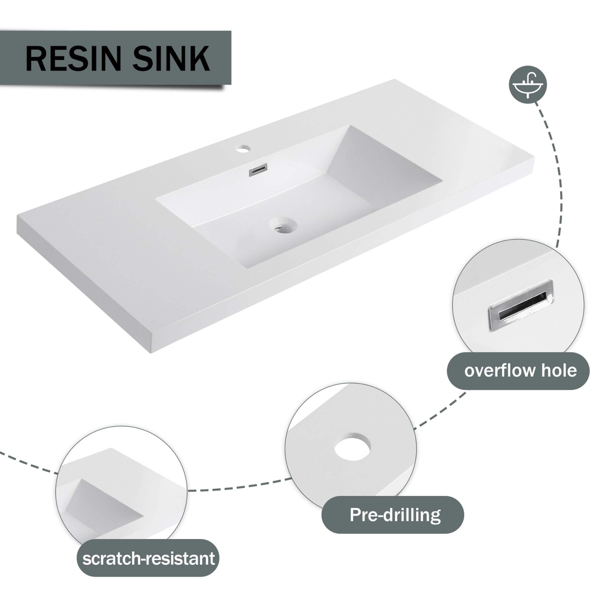 Alora 48-Inch Modern Light Coffee Freestanding Vanity With Resin Sink (SAK71630)