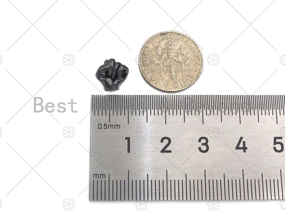 8mm/10mm Power Fist Beads, Gold/Silver/Rose Gold/Gunmetal Fist Spacer Beads, Men's Bracelet Making Charm, Powerful Fist Beads, sku#Y305