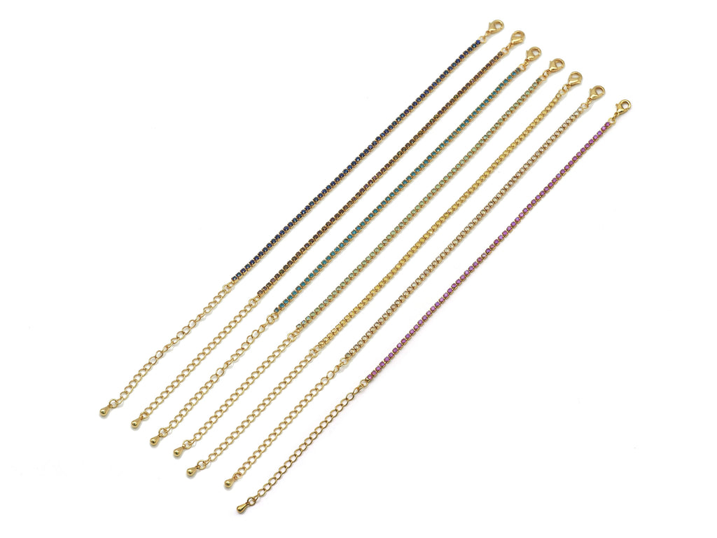 Dainty Thin Tennis Chain Necklace/Bracelet, sku#Y558