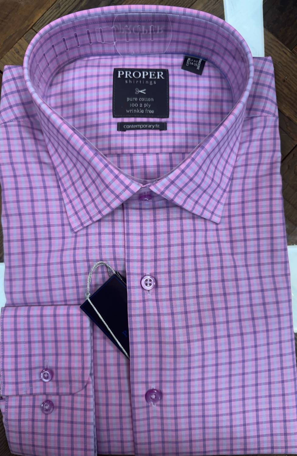Men's Contemp Plaid Button Down Shirt
