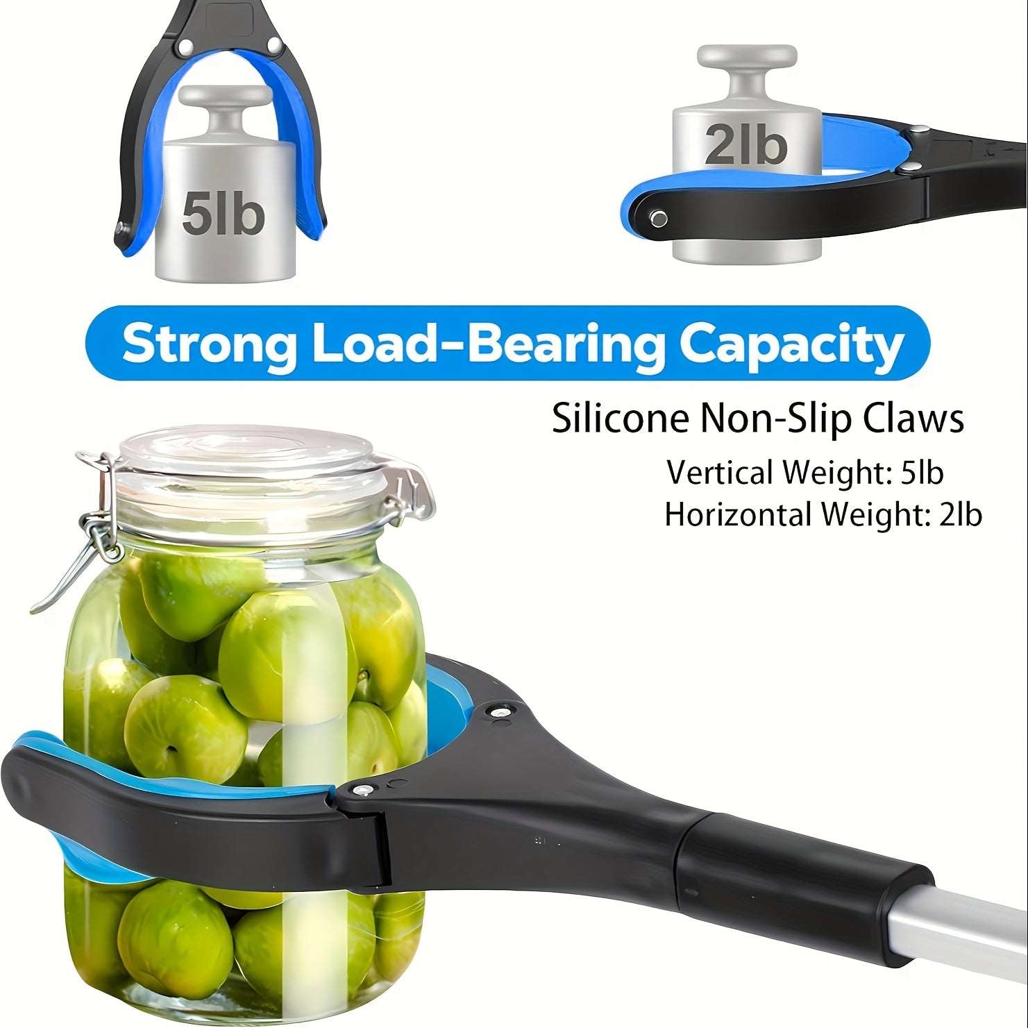 Heavy-Duty Steel Folding Trash Picker – 32" with Magnet & Anti-Slip Handle