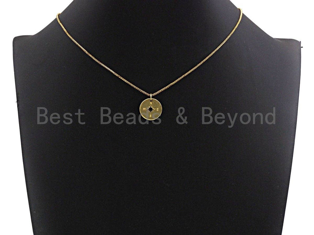 Hollow Out North Star on Disc Pendant/Charm,Flat Sheet Copper  CZ Pendant, Silver/Gold/Black Tone,15x15mm,Sku#Z460