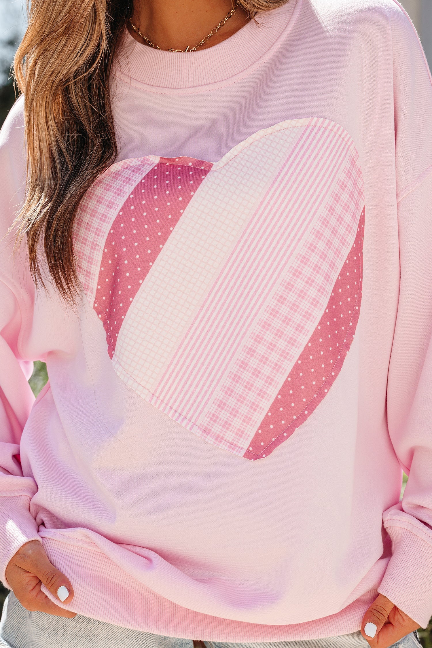 Matilda Sweetheart Patchwork Oversize Sweatshirt