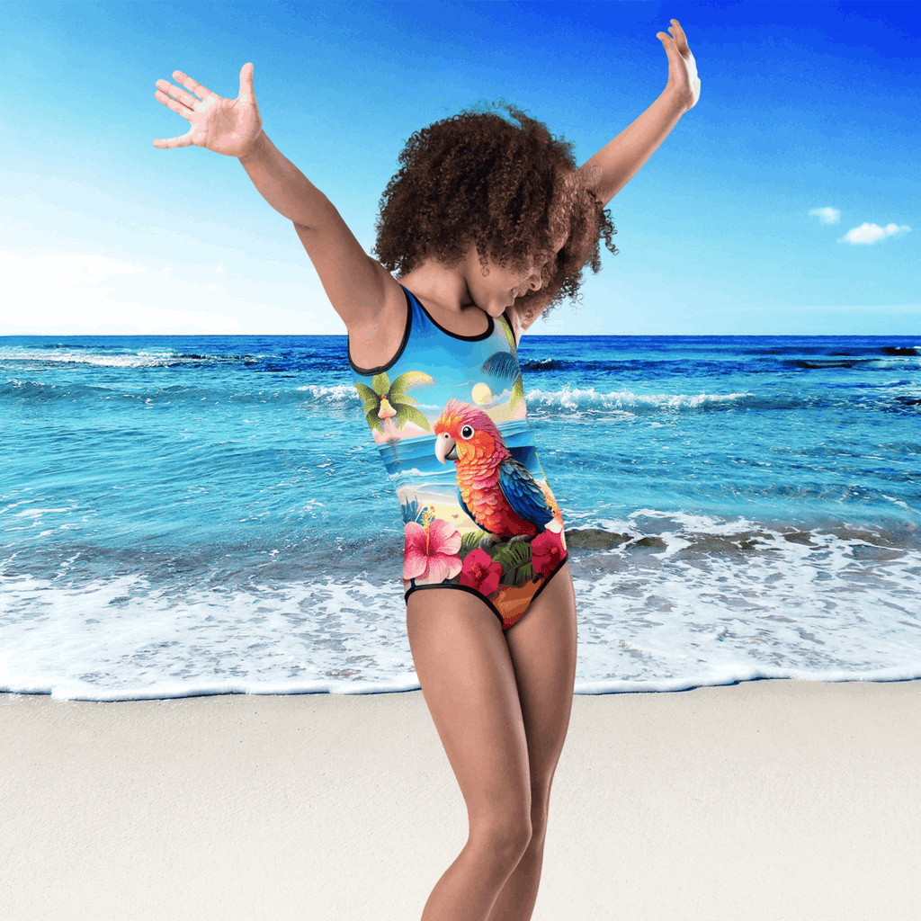 Lil Parakeet Toddler Girls Swimsuit