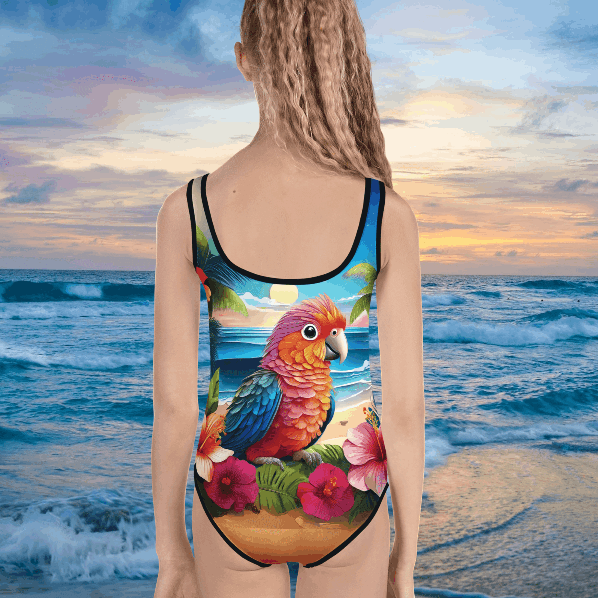 Lil Parakeet Toddler Girls Swimsuit