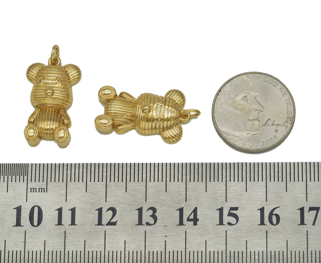 Gold Gloomy Bear Charm, Sku#F1476C
