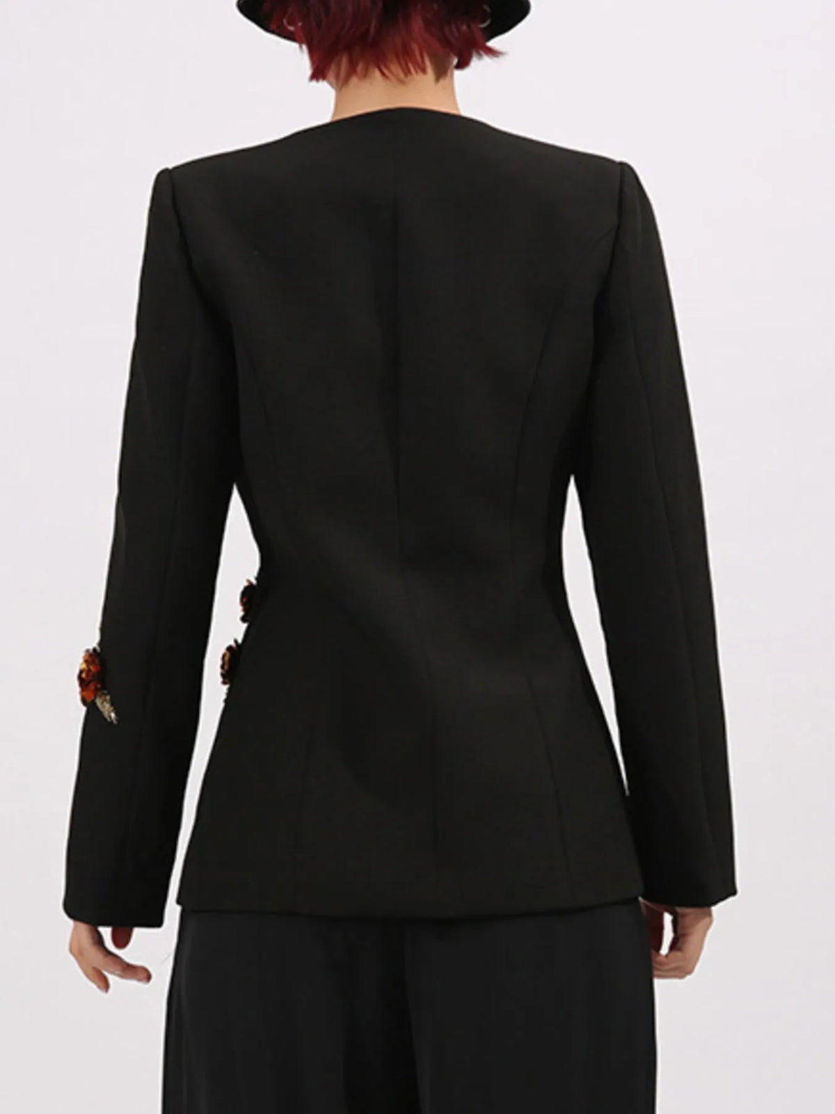 Embroidered Long Sleeve Blazer