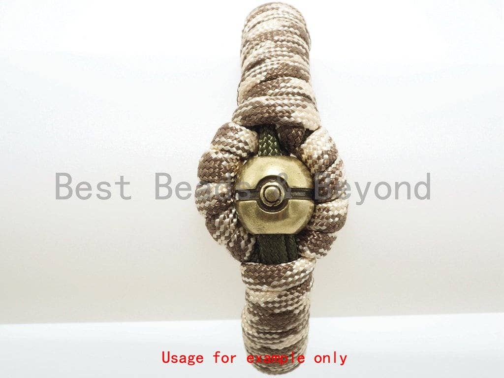 Antique Barrel Beads, Paracord Bracelet Beads, Lanyard Making Beads, Men's Bracelet Beads, Big Hole Beads, 13x14mm, 1pc, sku#Y92