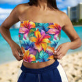 Hawaiian Flower Pattern Tube Top