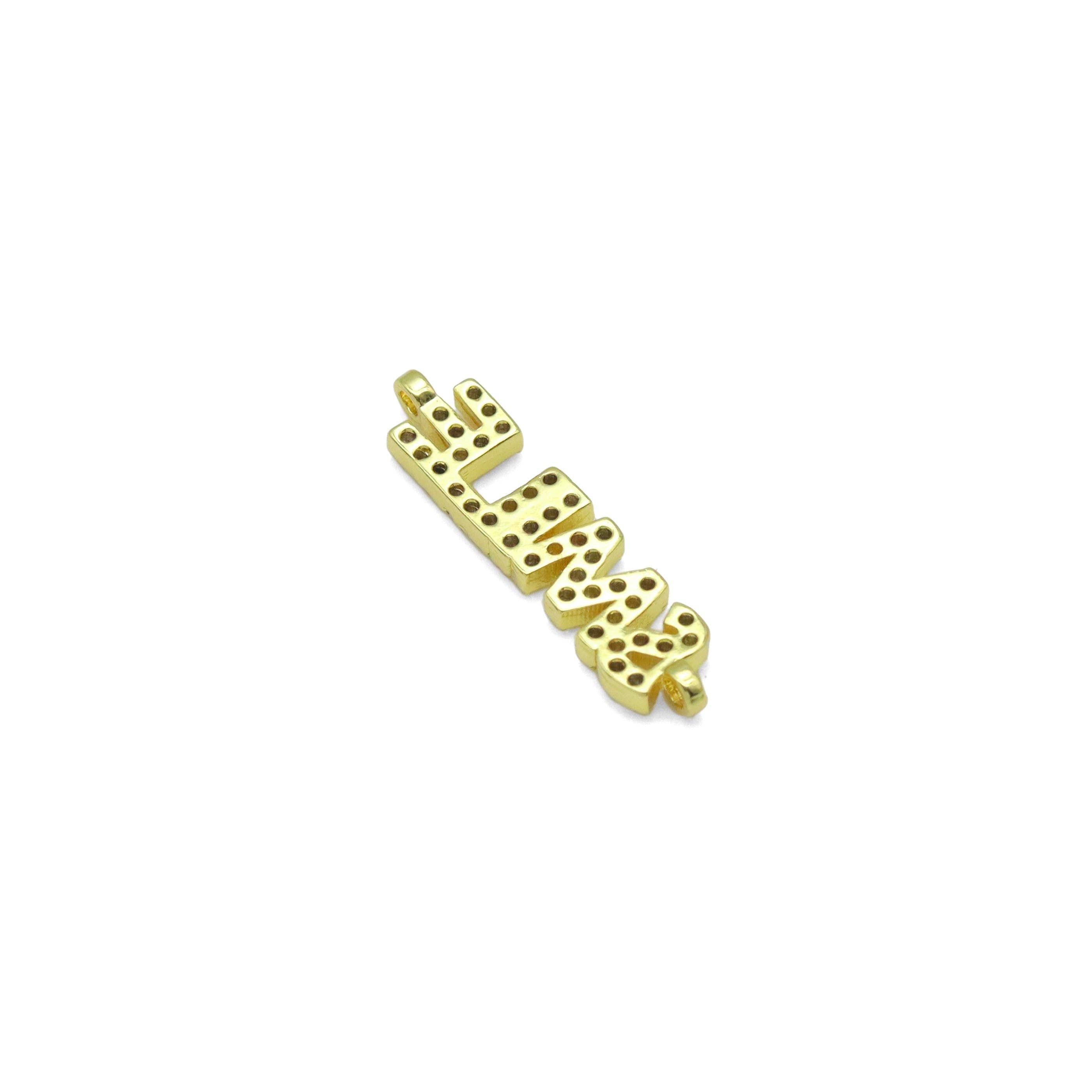 CZ Remember Loved Warrior Smile Strength Connector,SKU#LX710