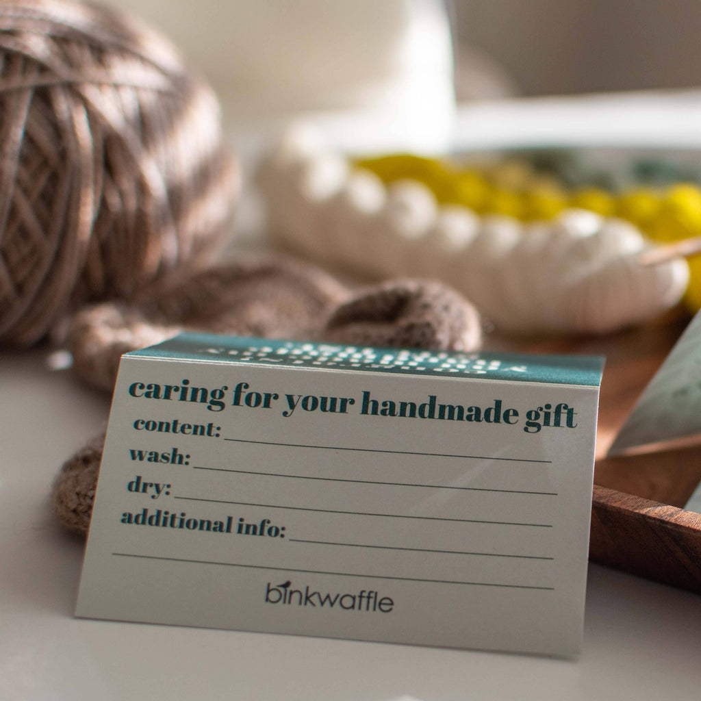 "At Least Pretend You Love It"  Care Instruction Cards