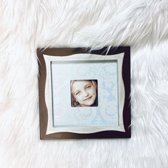 Blue Floral Frame