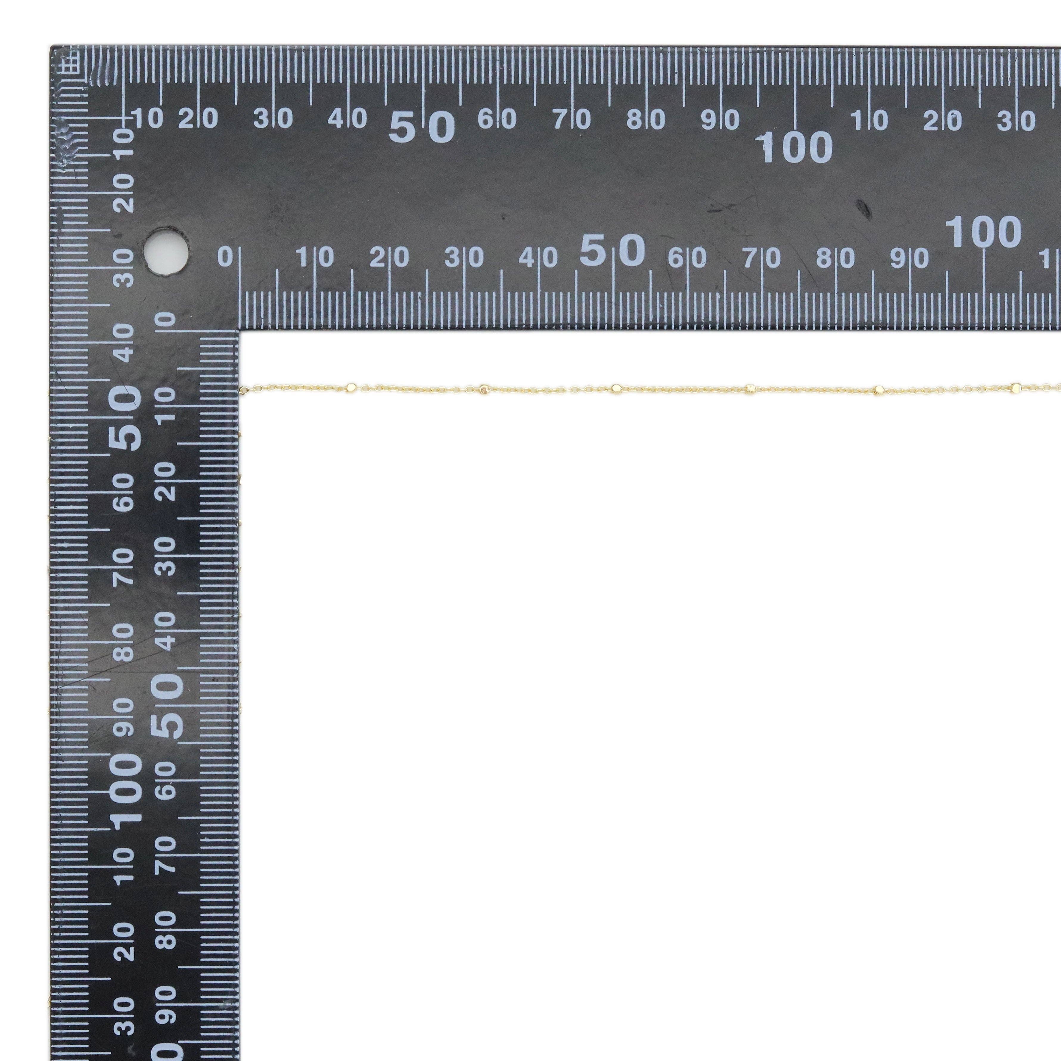 Unfinished Dainty Square Cable Chain by Yard, sku#ZX162