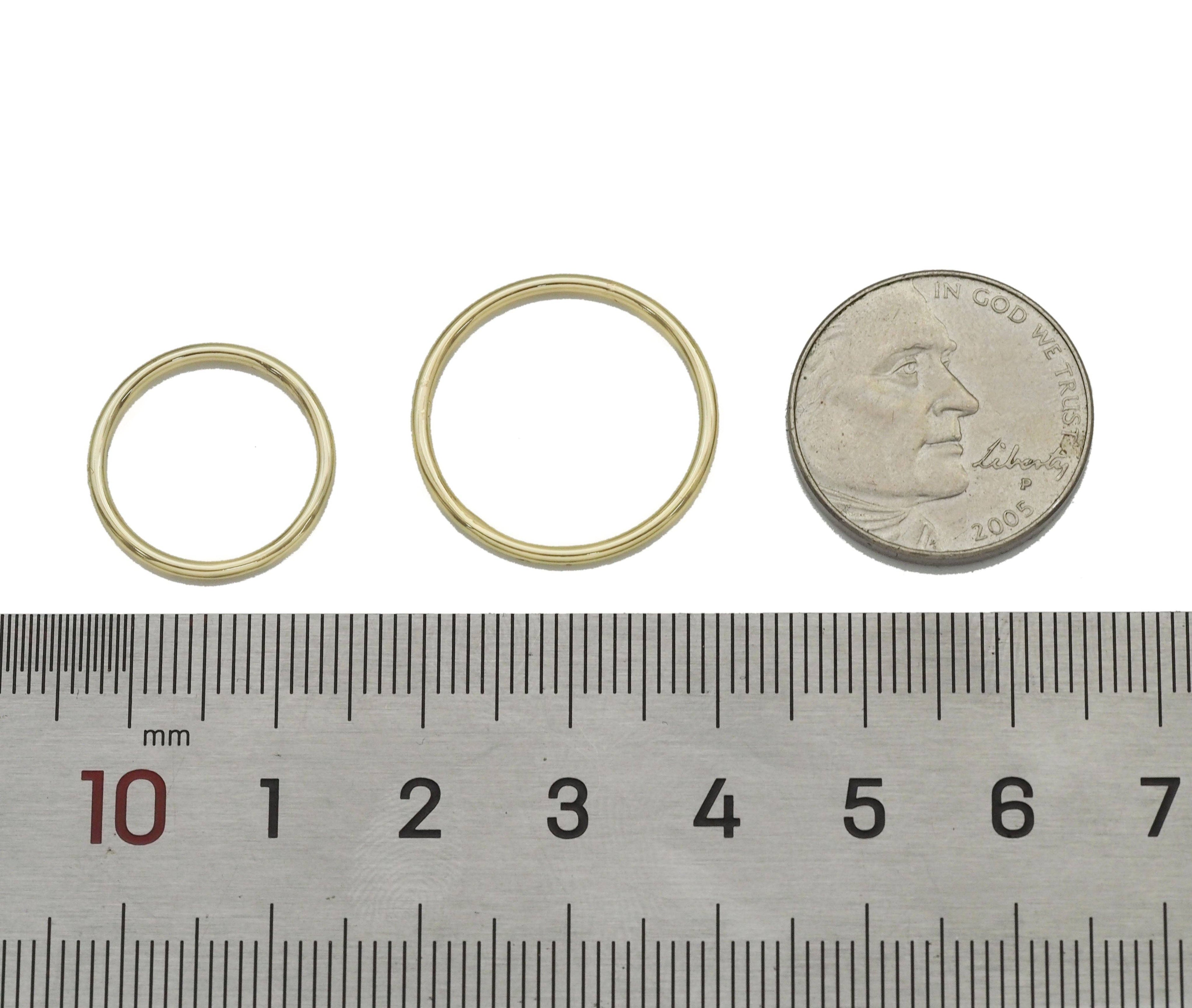 Plain Gold Thin Adjustable Stackable Ring, Sku#LX157
