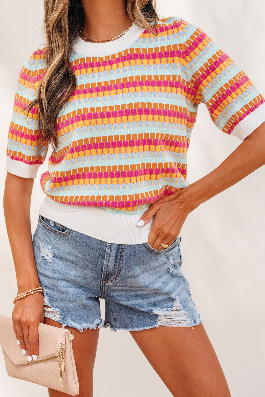 Bellamy Knit Short Sleeve Sweater