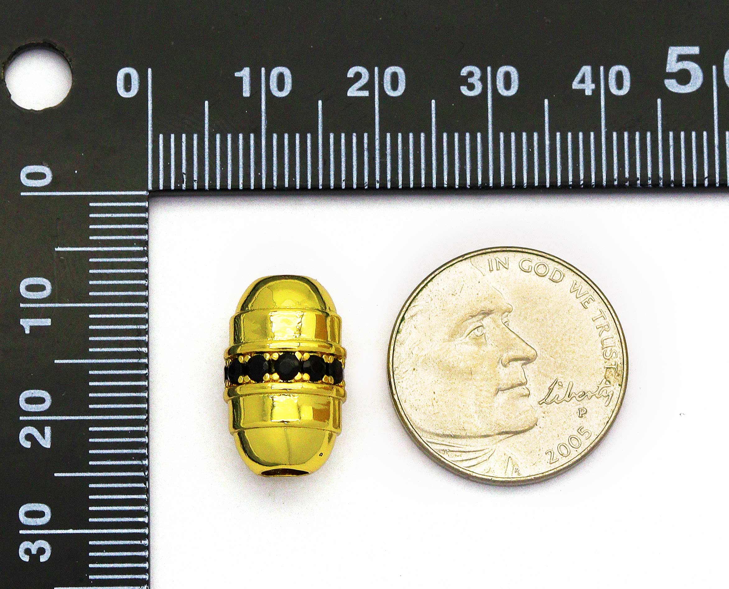 Colorful CZ Oval Tube Spacer Beads , Sku#Y693