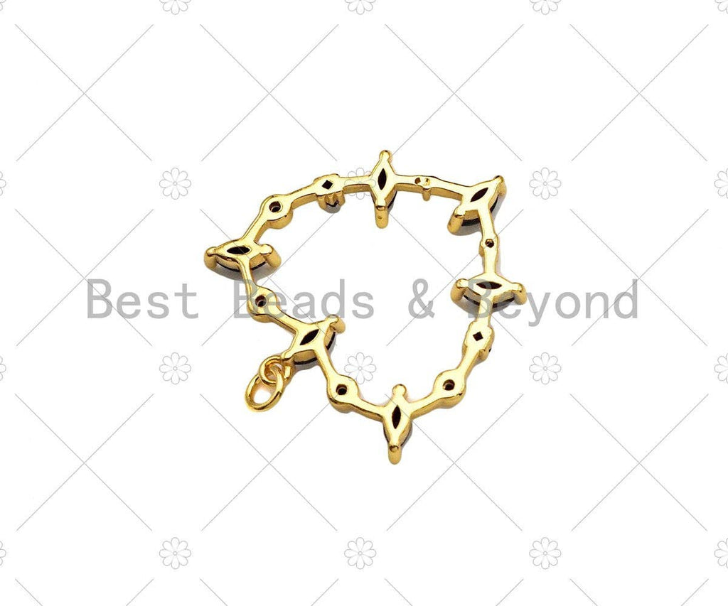 Gold Filled CZ Micro Pave Heart Frame Shape Pendant, 18k Gold Filled Heart Charm, Necklace Bracelet Charm Pendant,28x30mm,Sku#Z1357