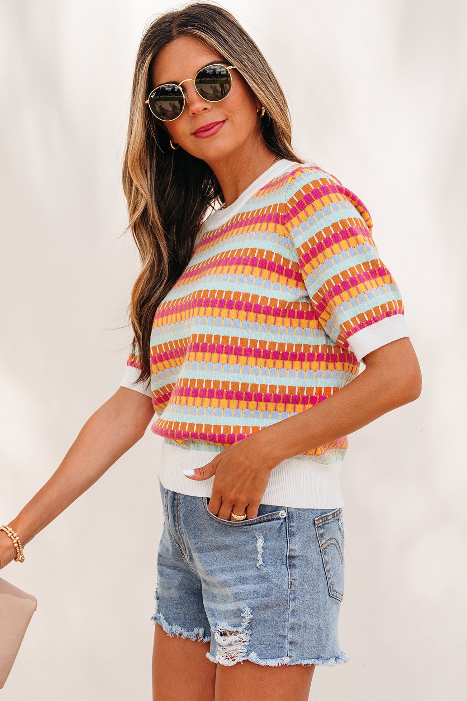 Bellamy Knit Short Sleeve Sweater