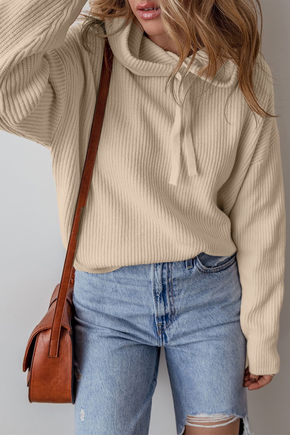 Hadlee Drop Shoulder Pullover Sweater-Threaded Pear