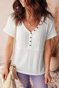 Frankie Raw Seam Henley Tee
