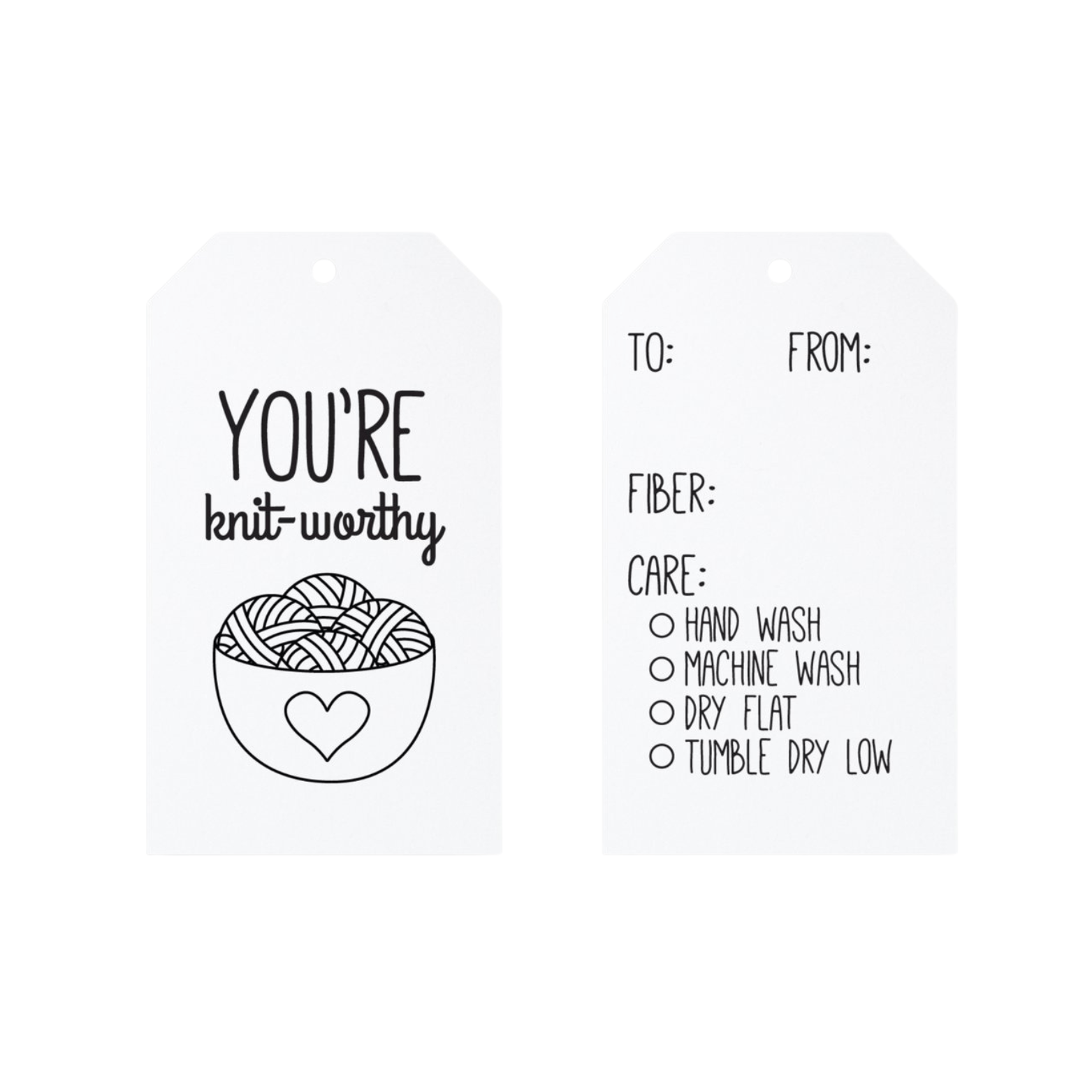 You're Knit-Worthy Gift Tags