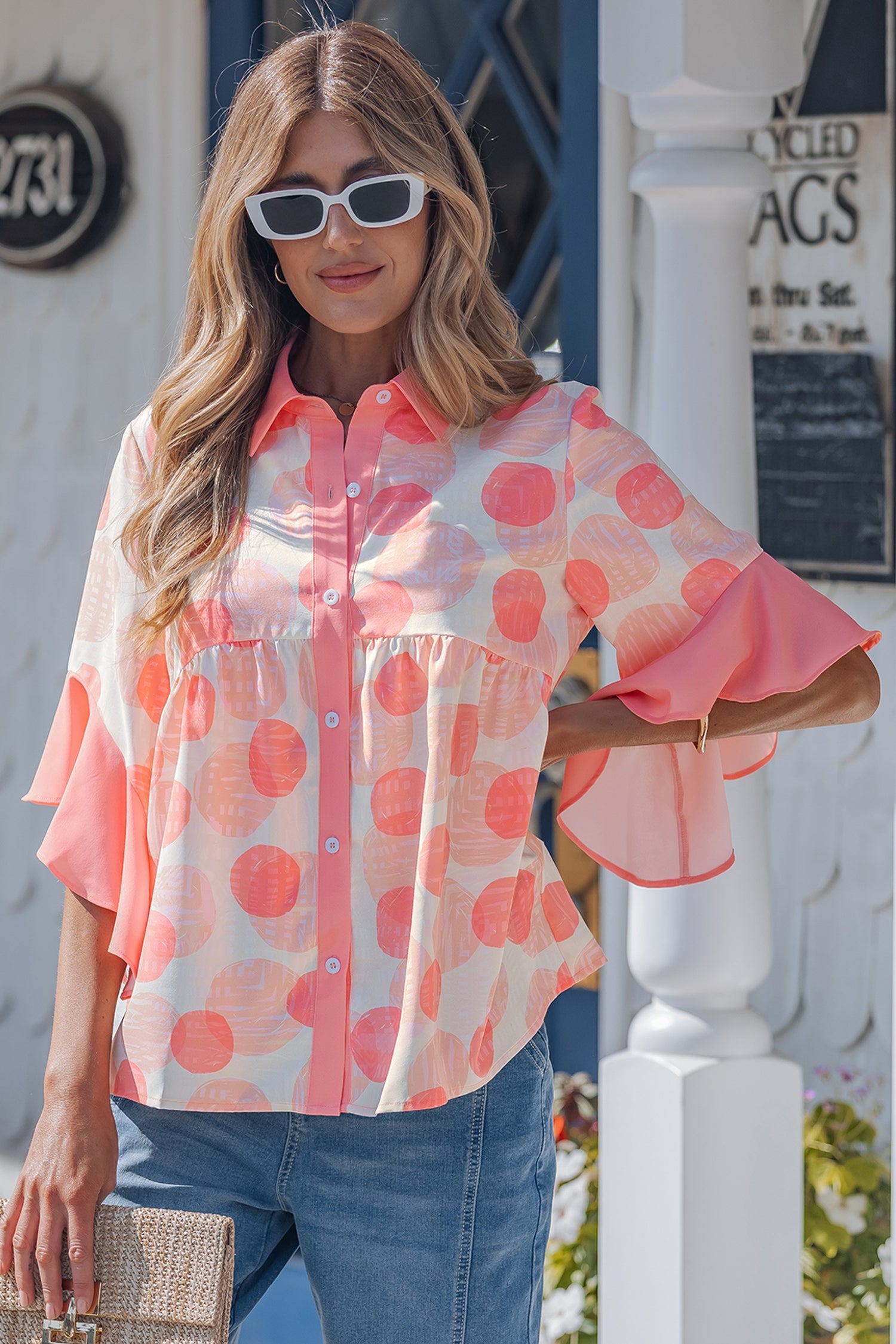 Angelica Short Sleeve Babydoll Shirt