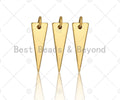 18k Shiny Gold Finish Triangle Charms, Dainty Triangle Charms, Triangle Pendant, 6x18mm, Sku#Y273