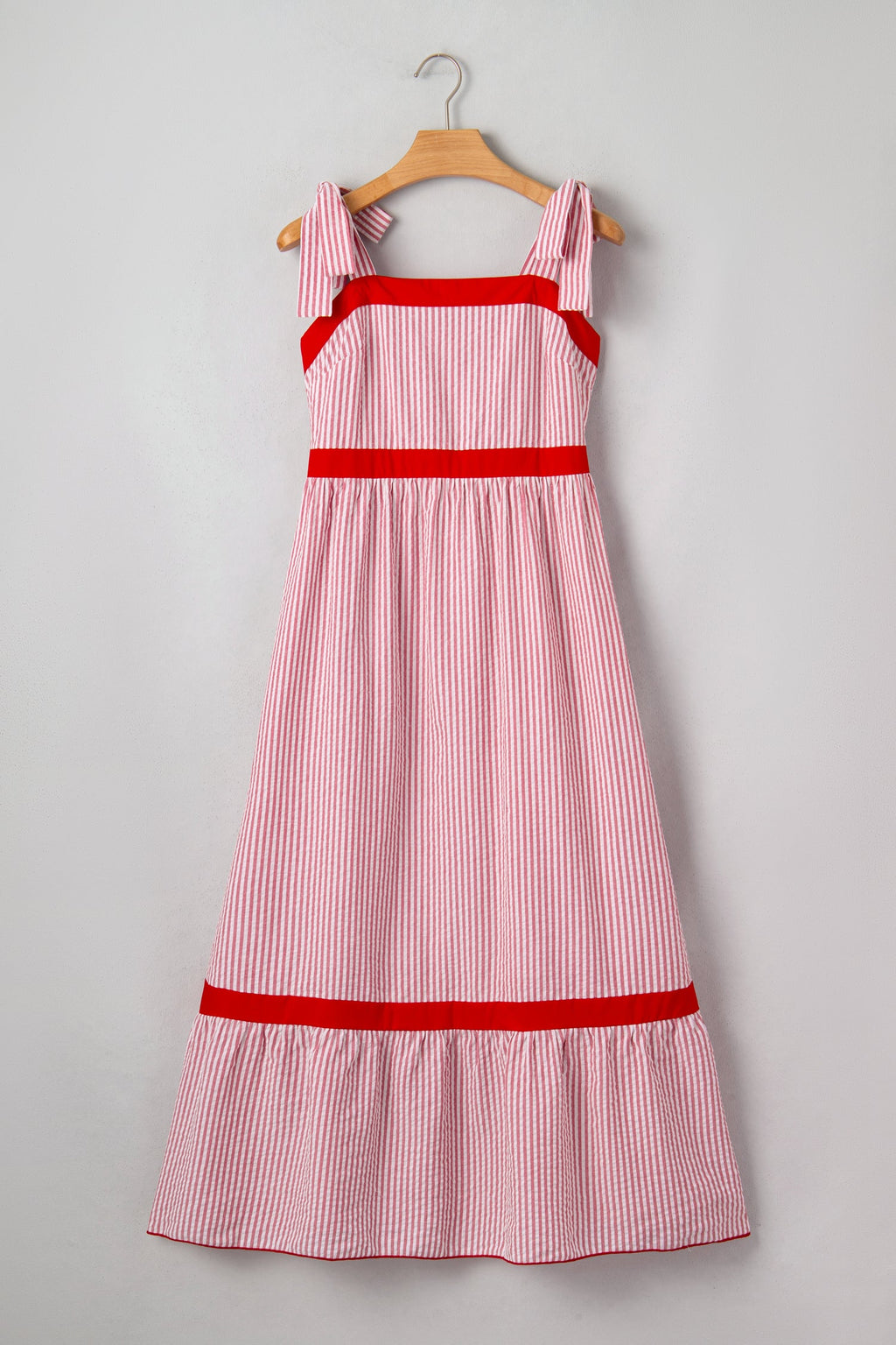 Rose Ruffle Hem Maxi Dress