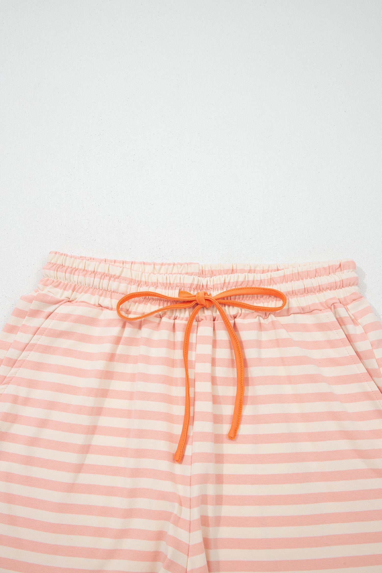 Adelina Stripe Contrast Loose Tee Set-Threaded Pear