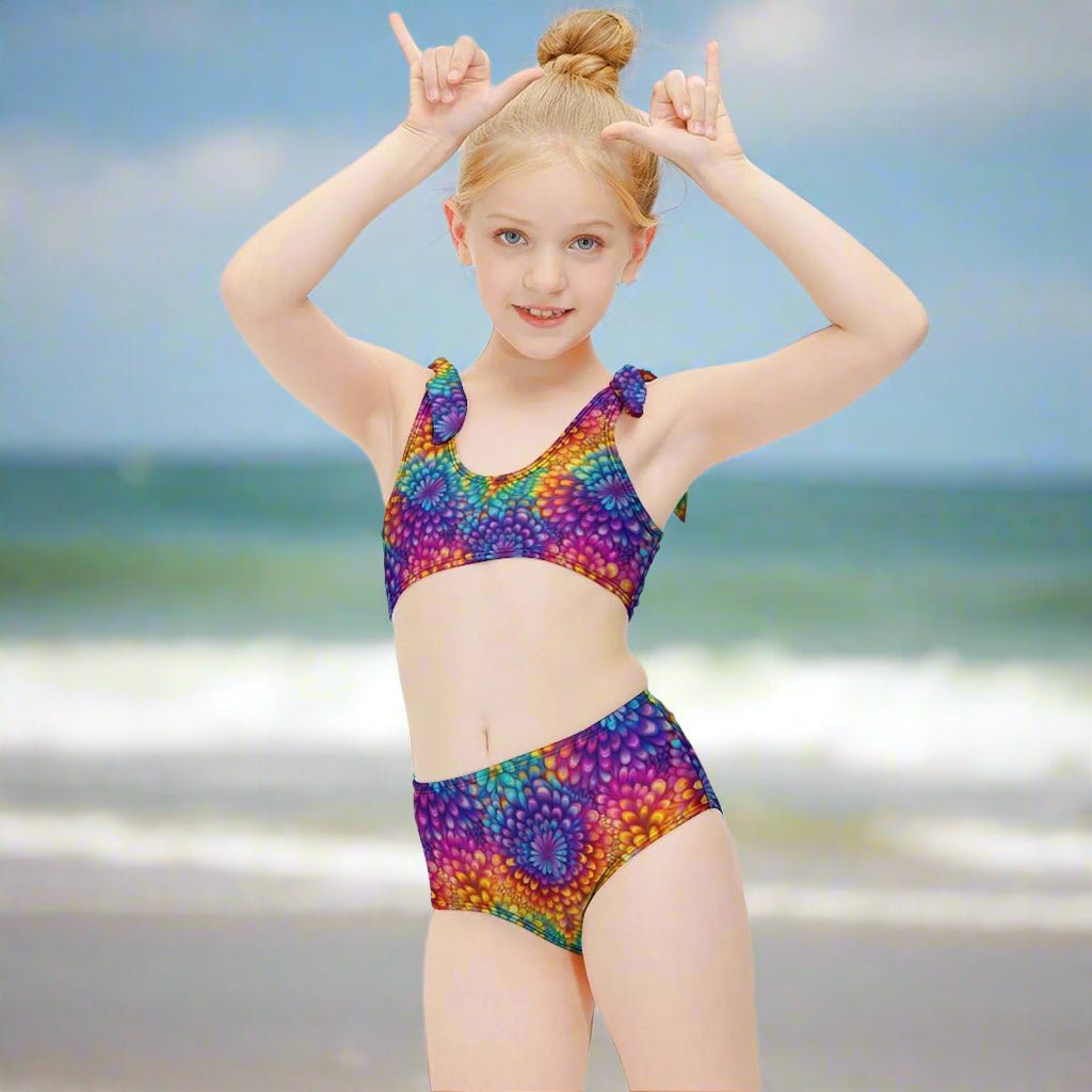 Youth Girls StrappyColor Splash Bikini