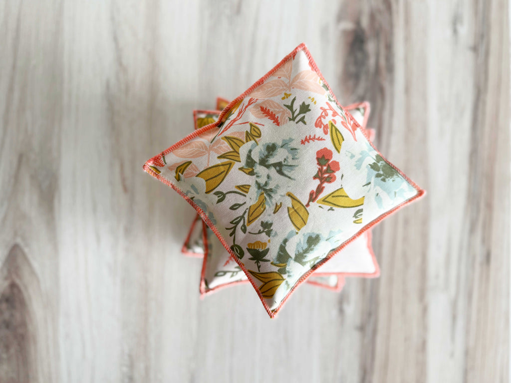 Coral and Blue Lavender Sachets