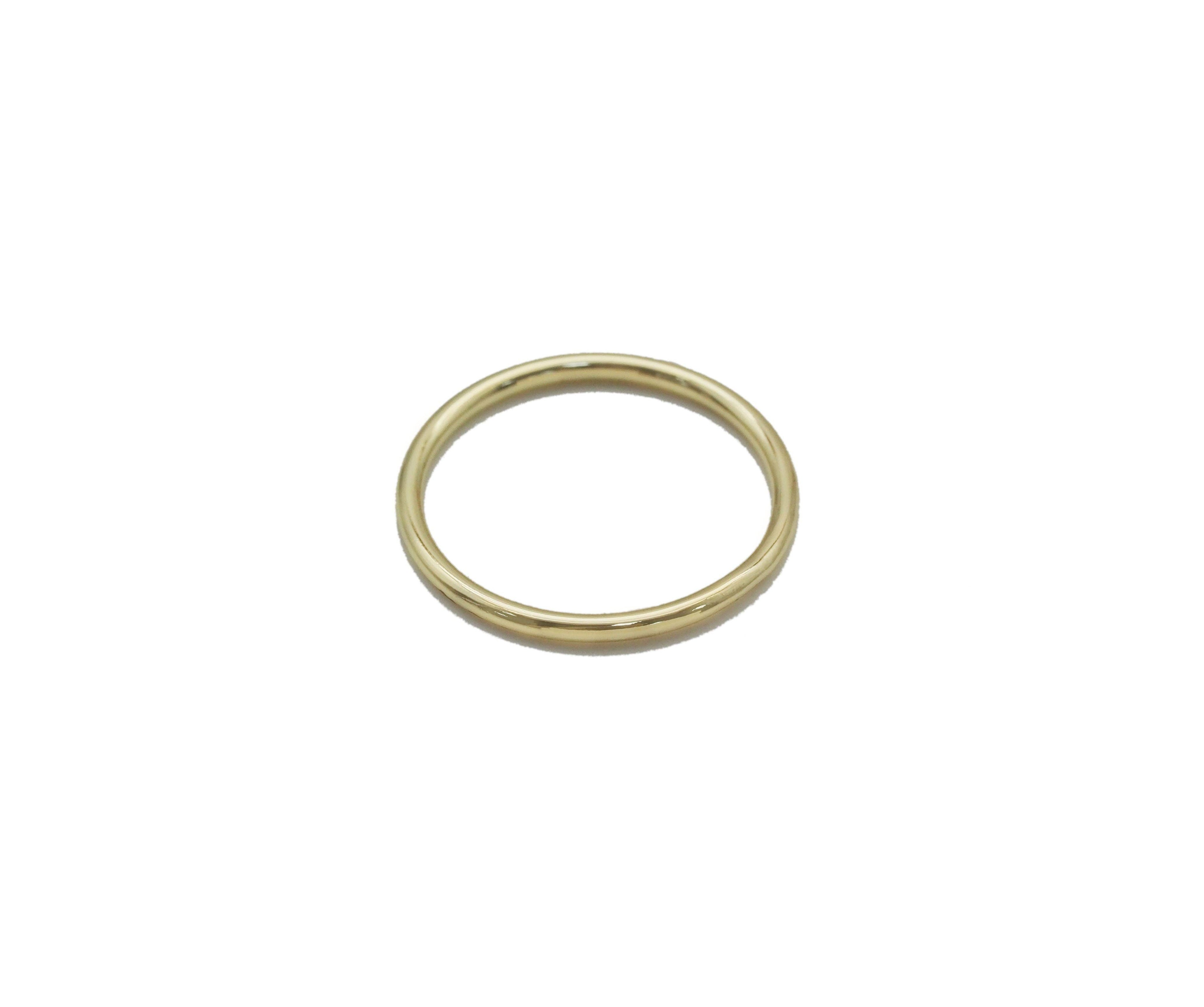 Plain Gold Thin Adjustable Stackable Ring, Sku#LX157