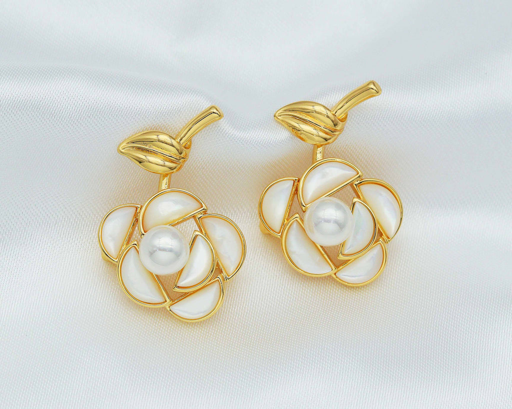 Pearl Rose Flower Brooch Pin Pendant, sku#ZX74