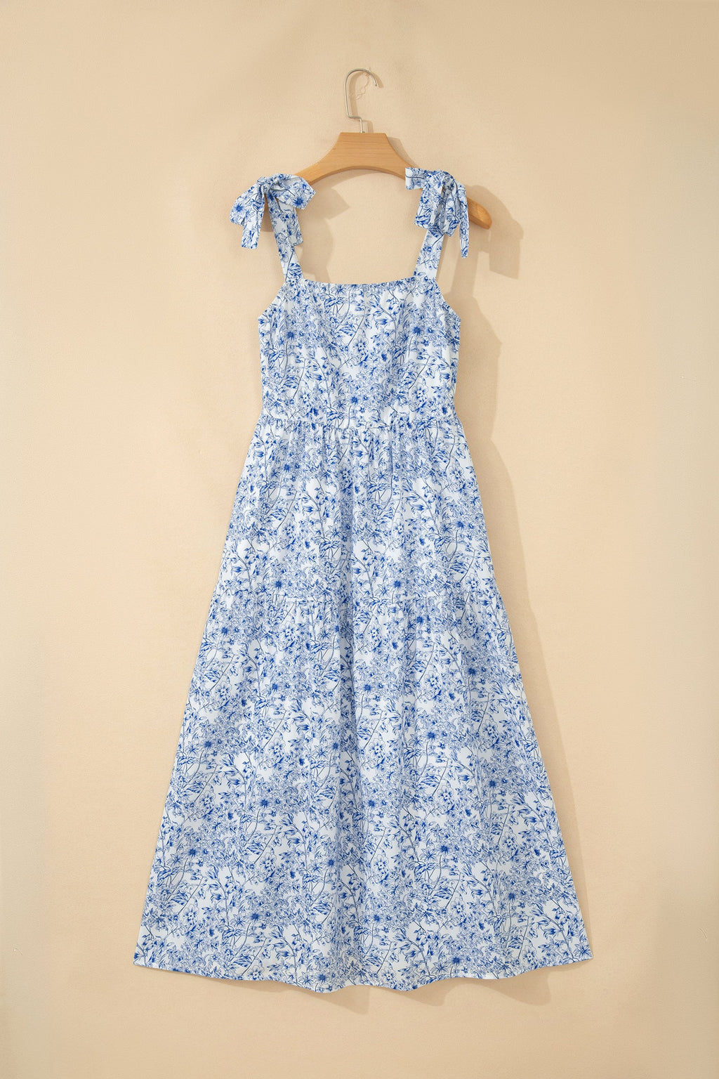Megan Waist Flared Maxi Dress-Threaded Pear