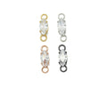 CZ Oval Shape Connector, Sku#Y653