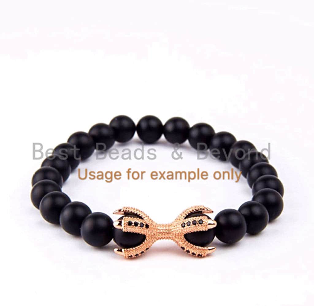 CZ Micro Pave Eagle Claw Connector Beads, Game Of Thrones Jewelry, Bracelet Charm, Dragon claw, 10x21mm, sku#G161
