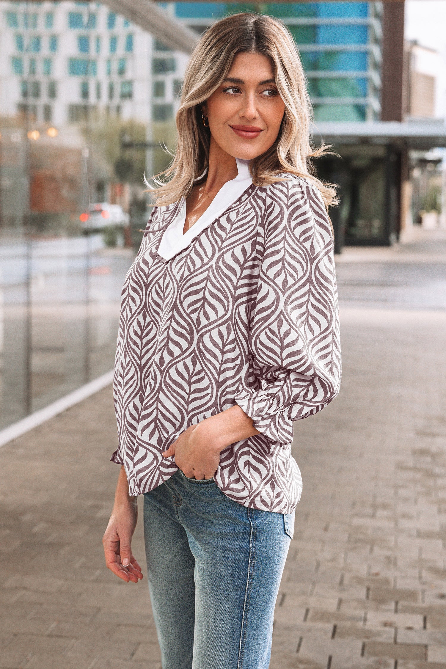 Phoebe Collar Puff Sleeve Top